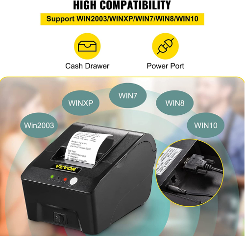 VEVOR Printer Receipt, 58mm Thermal Printer