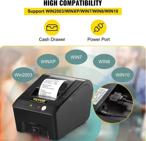 VEVOR Printer Receipt, 58mm Thermal Printer