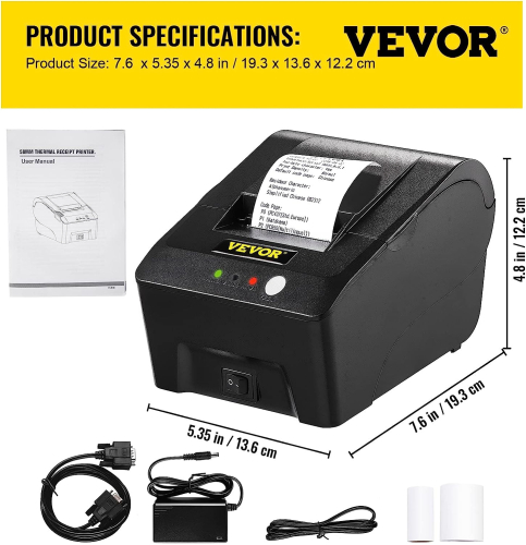 VEVOR Printer Receipt, 58mm Thermal Printer