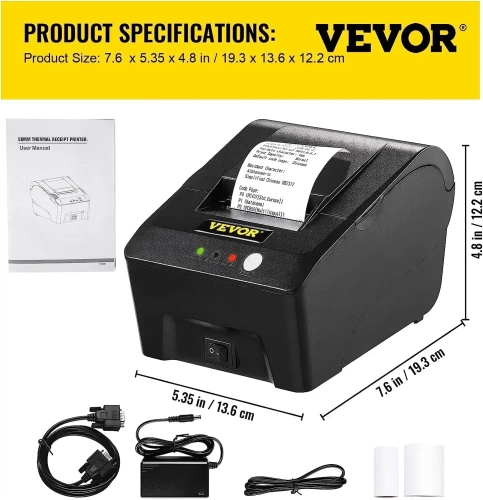 VEVOR Printer Receipt, 58mm Thermal Printer