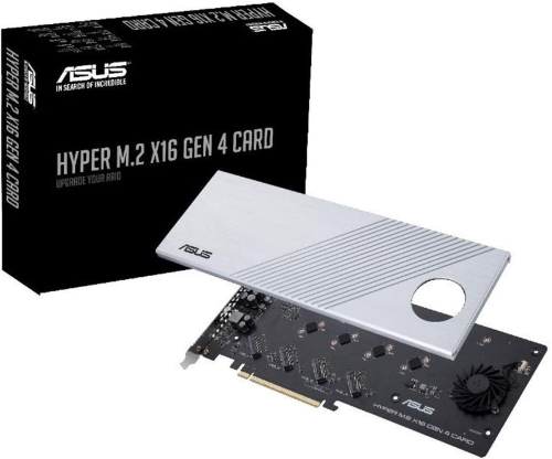 ASUS Hyper M.2 X16 PCIe 4.0 X4 Expansion Card