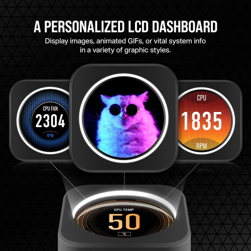 Corsair iCUE H170i Elite LCD XT Liquid CPU Cooler - IPS LCD Screen