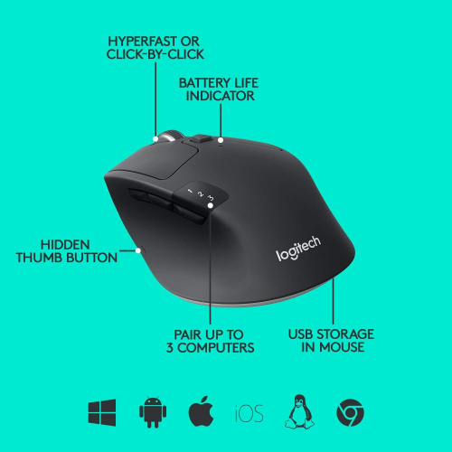 Logitech M720 Triathlon Multi-Device Wireless Mouse