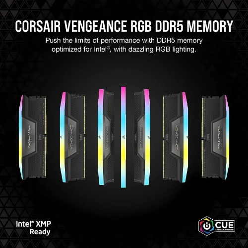 CORSAIR VENGEANCE RGB DDR5 RAM 32GB (2x16GB) 5600MHz CL40 