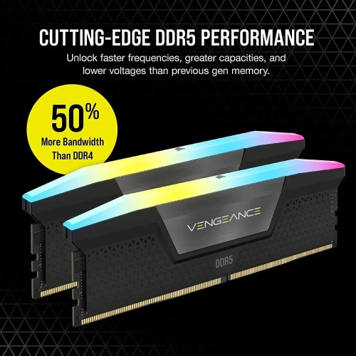 CORSAIR VENGEANCE RGB DDR5 RAM 32GB (2x16GB) 5600MHz CL40 