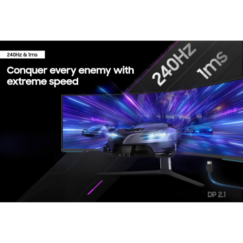 Samsung Odyssey Neo G9 Curved 57" Gaming Monitor - Dual QHD 7680x2160 VA 1ms 240Hz - LS57CG952NIXCI 