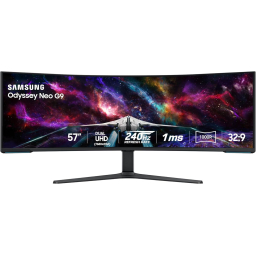 Samsung Odyssey Neo G9 Curved 57" Gaming Monitor - Dual QHD 7680x2160 VA 1ms 240Hz - LS57CG952NIXCI 