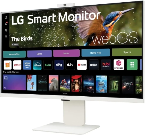 LG Smart 32SR85U-W 32" 3840 x 2160 IPS 400 cd/m² 5ms webOS Built-in FHD Webcam and Speakers