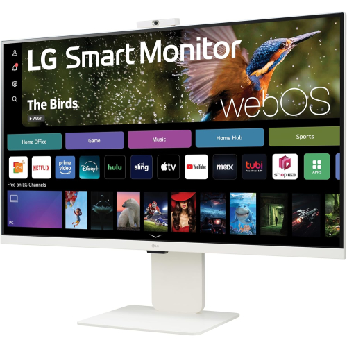 LG Smart 32SR85U-W 32" 3840 x 2160 IPS 400 cd/m² 5ms webOS Built-in FHD Webcam and Speakers
