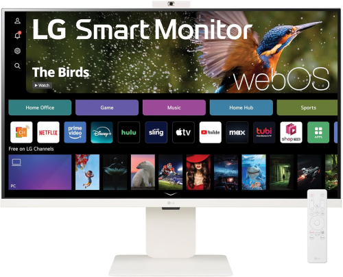LG Smart 32SR85U-W 32" 3840 x 2160 IPS 400 cd/m² 5ms webOS Built-in FHD Webcam and Speakers