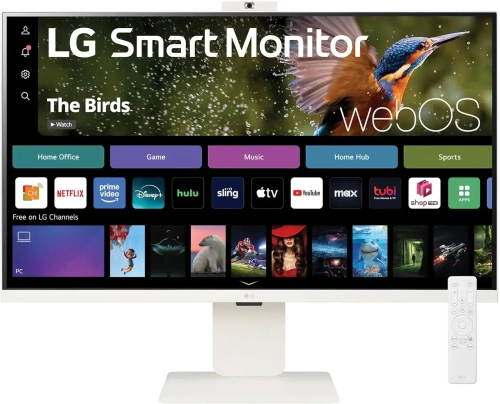 LG Smart 32SR85U-W 32" 3840 x 2160 IPS 400 cd/m² 5ms webOS Built-in FHD Webcam and Speakers