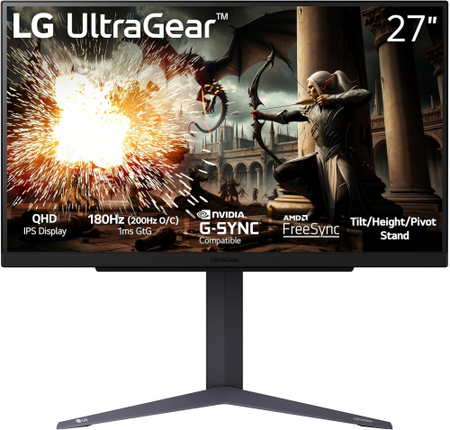 LG UltraGear 27" 2K QHD IPS LED HDR 2560 x 1440 200Hz 1ms - 27GS75Q-B.AMA