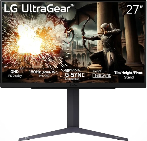 LG UltraGear 27" 2K QHD IPS LED HDR 2560 x 1440 200Hz 1ms - 27GS75Q-B.AMA
