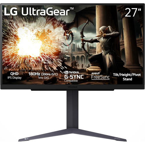 LG UltraGear 27" 2K QHD IPS LED HDR 2560 x 1440 200Hz 1ms - 27GS75Q-B.AMA