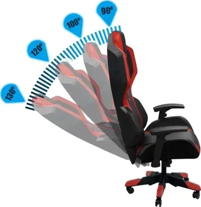 E-Blue Auroza Gaming Chair - Red (EEC410BRAA-IA/GC8107-410 RED)