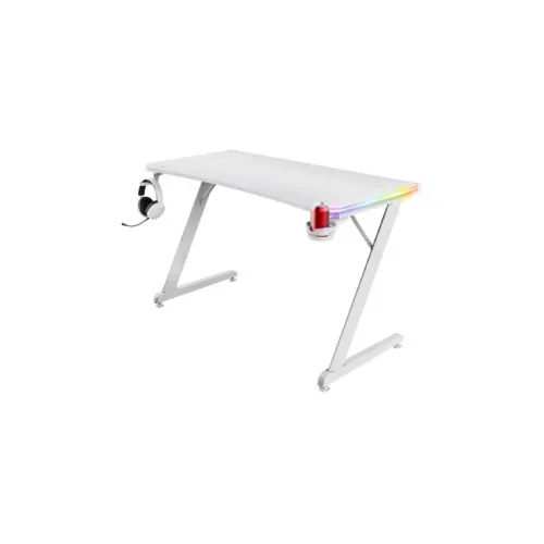 Trust GXT 709W Luminus RGB Gaming Desk White - 25328