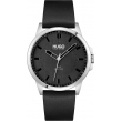 HUGO Steel and Leather Strap Casual Watch
