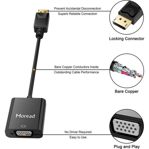 DisplayPort (DP) to VGA Adapter