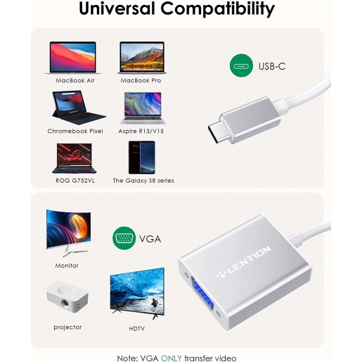 USB C to VGA Cable Adapter