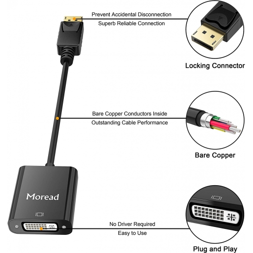 DisplayPort (DP) to DVI Adapter