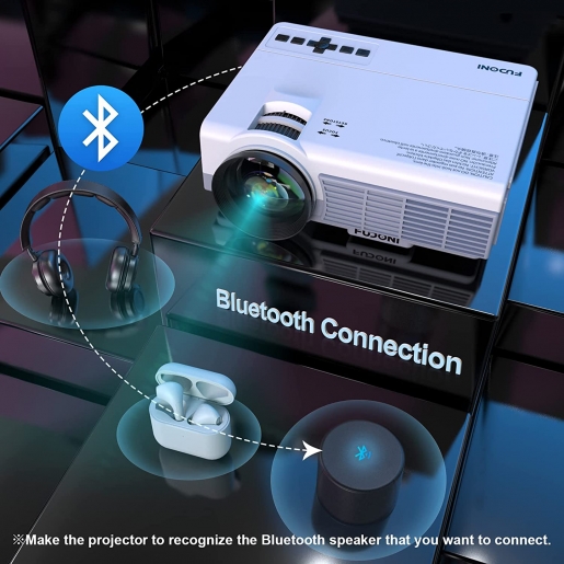 Projector with WiFi and Bluetooth, 5G WiFi Native 1080P 10000L 4K Supported