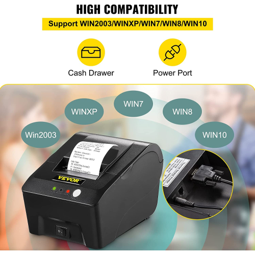 VEVOR Printer Receipt, 58mm Thermal Printer
