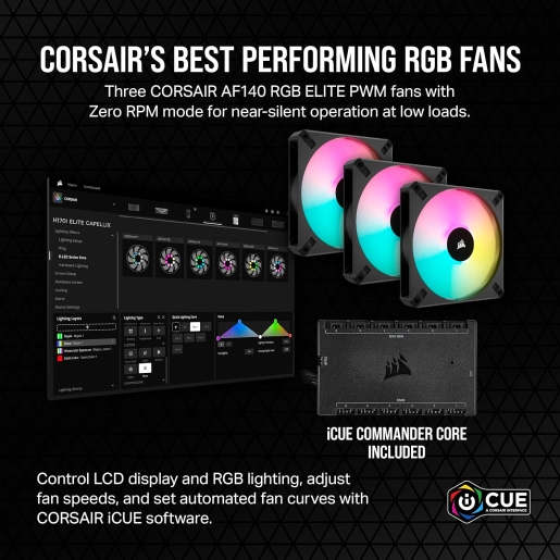 Corsair iCUE H170i Elite LCD XT Liquid CPU Cooler - IPS LCD Screen 