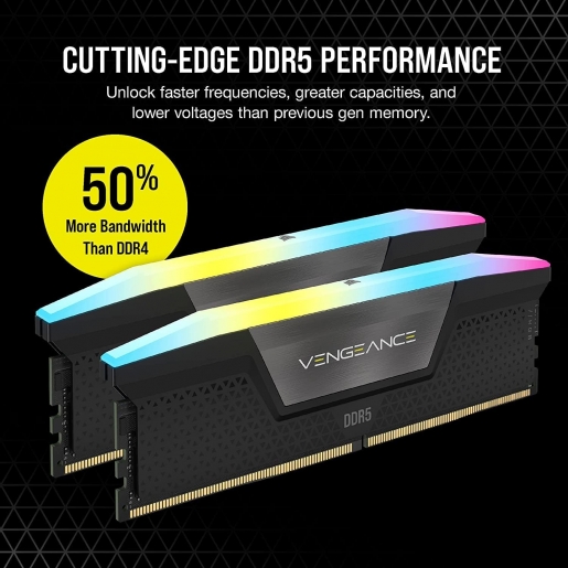 CORSAIR VENGEANCE RGB DDR5 RAM 32GB (2x16GB) 5600MHz CL40 