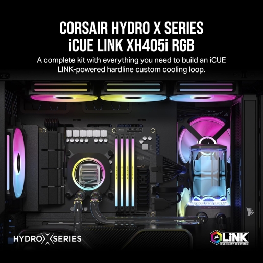 CORSAIR Hydro X Series iCUE Link XH405i Custom Cooling Kit