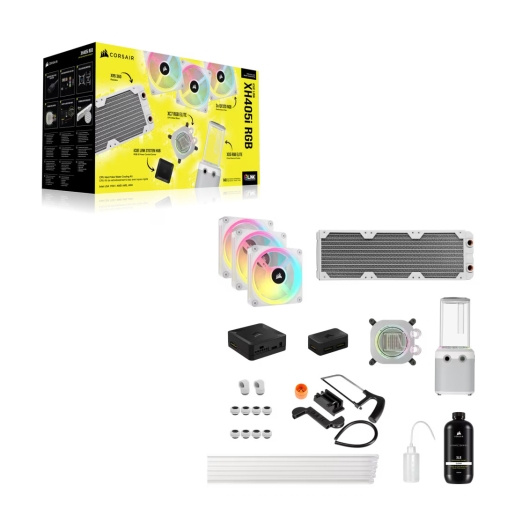 CORSAIR Hydro X Series iCUE Link XH405i Custom Cooling Kit - White