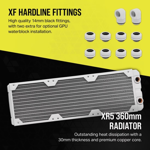 CORSAIR Hydro X Series iCUE Link XH405i Custom Cooling Kit - White