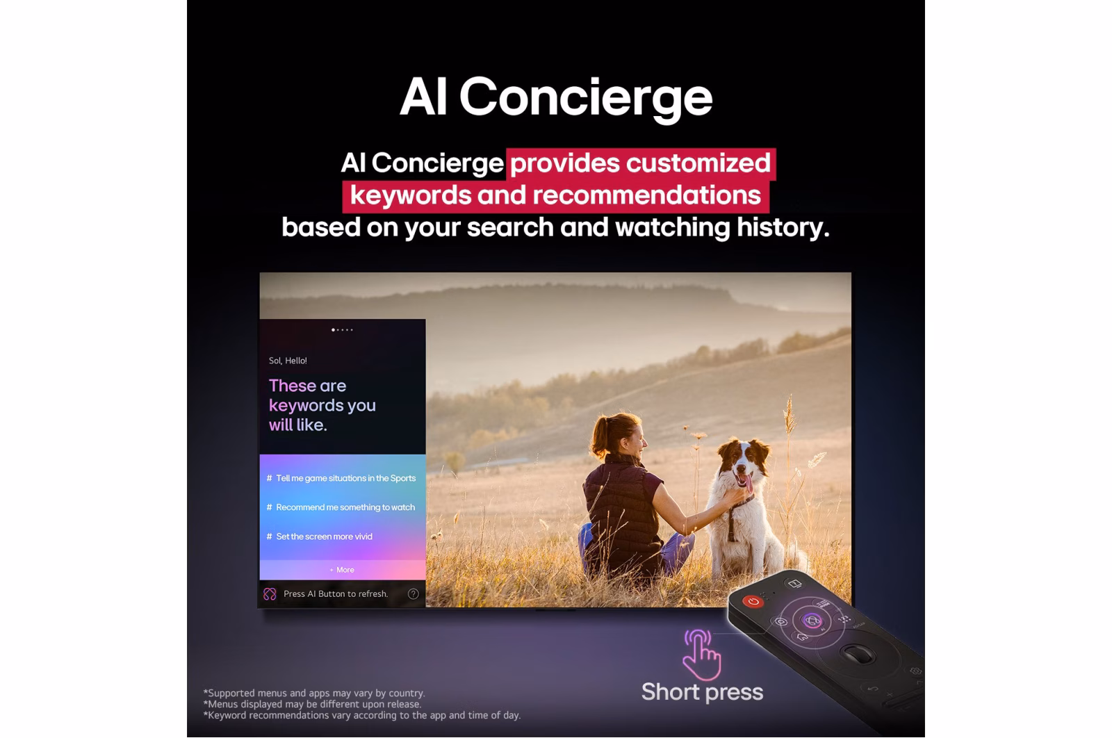 LG 65 inch LG UHD AI 4K Smart TV AI Magic Remote Ready HDR10 webOS25 65UA75009LA.AMCN 2025 65"