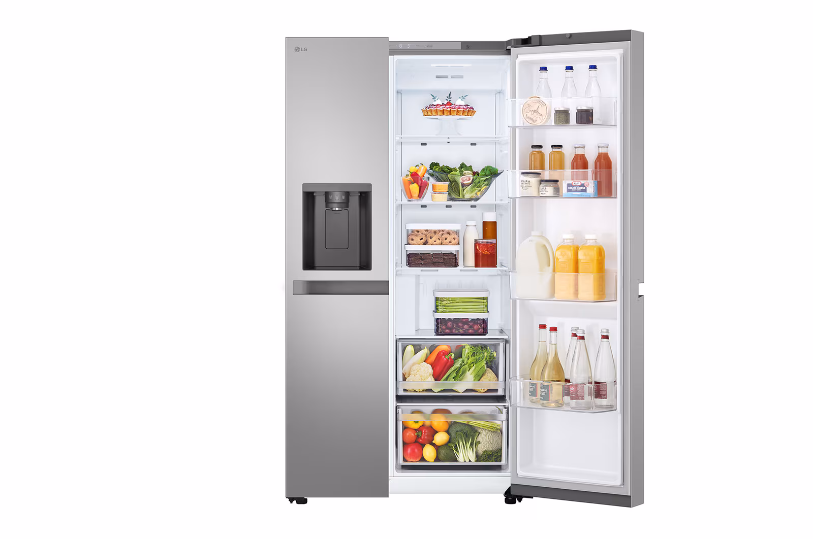 LG GR-L257KLKW.APYQMER Side-by-Side - 179x91.3x73.5 625 LT NF Inverter Dispenser Silver 