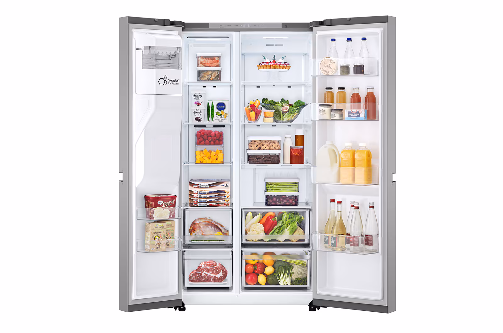 LG GR-L257KLKW.APYQMER Side-by-Side - 179x91.3x73.5 625 LT NF Inverter Dispenser Silver 